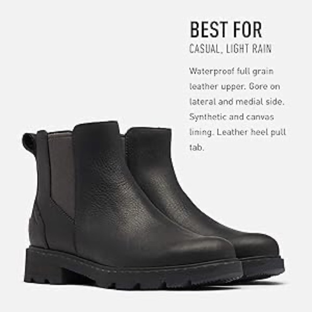Waterproof Black Chelsea Boots - Women's
